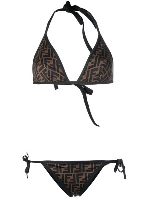 fendi black bathing suit|Fendi high waisted bikini.